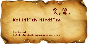 Kolláth Mimóza névjegykártya